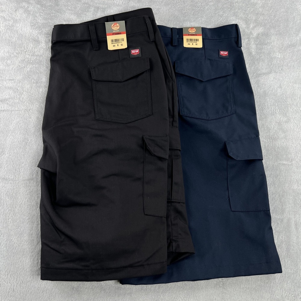 Red Kap Lot of 2 Cargo Shorts 44 Black Navy Mens Workwear Utility NWT Industrial